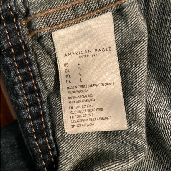 American Eagle EUC Dark Wash Denim Jacket Mens Sz L - Picture 13 of 14